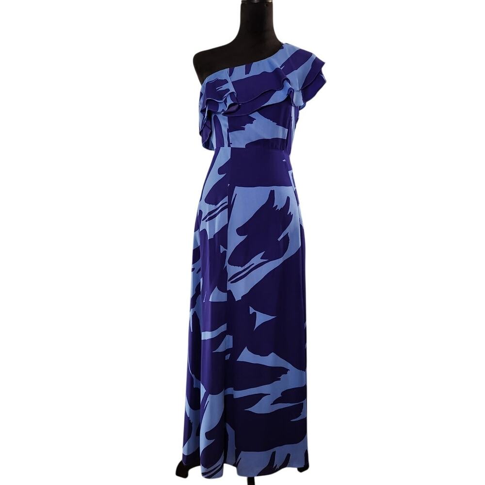 SUGARLIPS Big Wave Midori One Shoulder Sheath Maxi Dress, Size Small